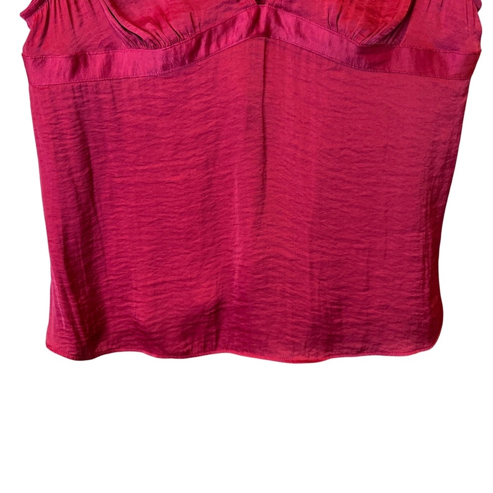 Intimately Free People‎ Deep V-Neck Satin Camisole Top Red Large - Picture 6 of 15